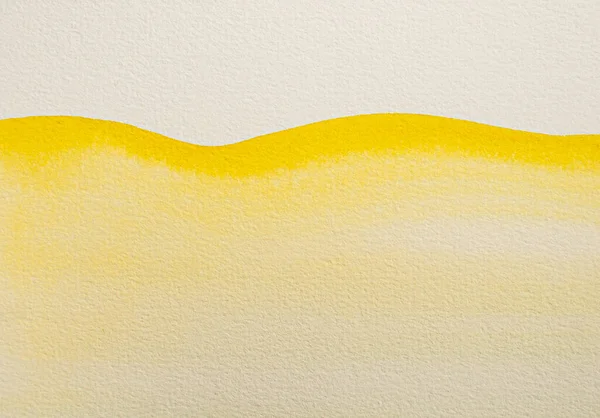 Gelb Weißer Aquarell Hintergrund Mit Ausgeprägter Papierstruktur Stockbild