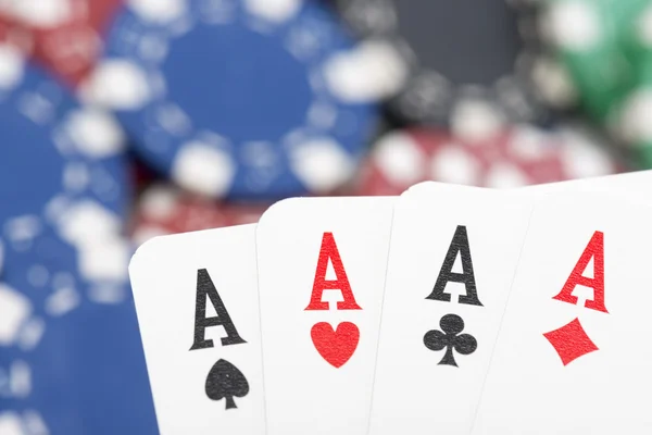 Poker of aces — Stock Photo, Image