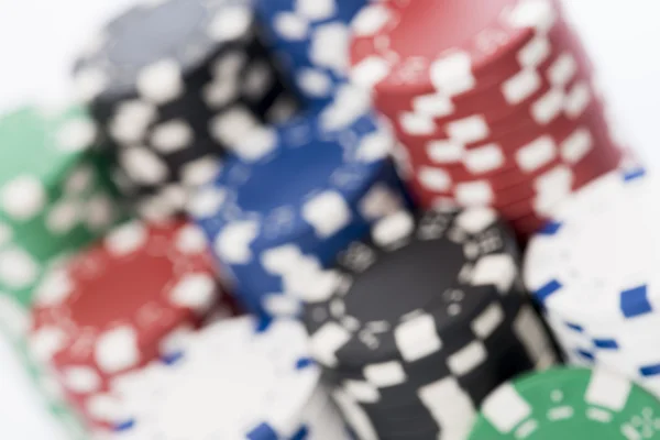 Defocused gambling chips — Stock Photo, Image