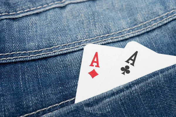 Pair of aces — Stock Photo, Image