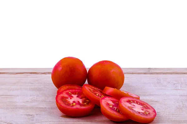 Doğranmış ve domates doğrama Tarih panosu — Stok fotoğraf