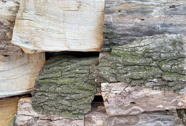 Large Decks Firewood Material Texture — Stockfoto