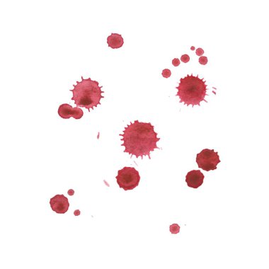 Parlak kırmızı sıçrama, beyaz arka planda izole edilmiş. Vektör illüstrasyonu