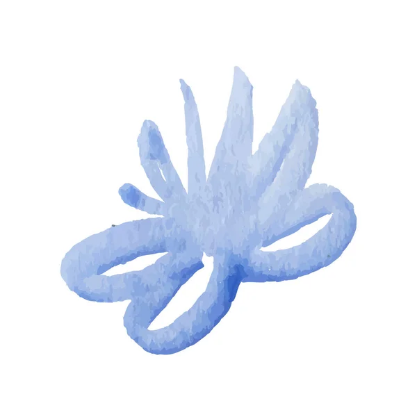 在白色背景上孤立的花朵图标 标志的设计 现代刷水彩画 矢量说明 — 图库矢量图片