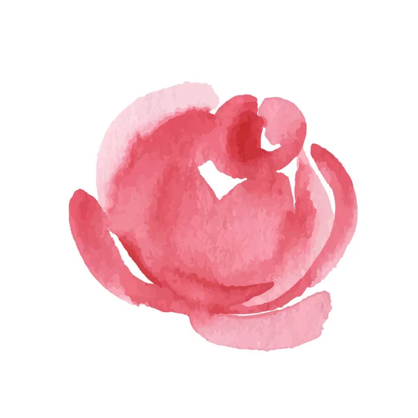 Ícones de flores isolados no fundo branco. Design de sinal de logotipo. Pincel moderno ilustração aquarela. Vetor — Vetor de Stock
