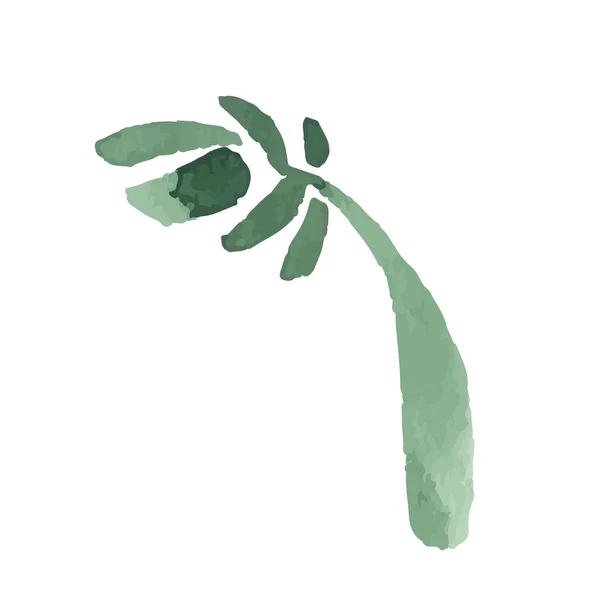 アイコンベクトル葉 エコ自然健康的なコンセプト 緑の自然植物のシンボル ロゴマークデザイン 白を基調としたモダンなブラシインクイラスト — ストックベクタ