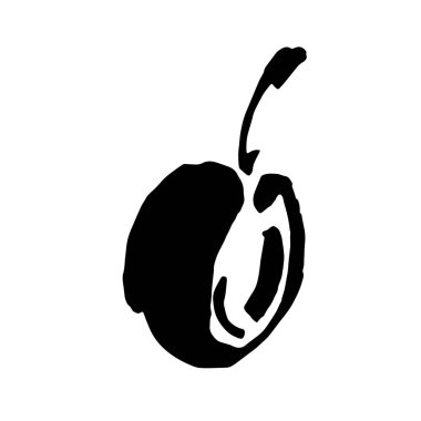 Erik vektörü taslak simgesi arkaplanda izole edildi. El çizimi pastel çizimler. Bilgi, web sitesi veya uygulama için erik taslak simgesi.