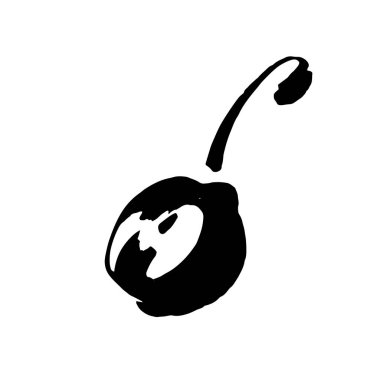 Erik vektörü taslak simgesi arkaplanda izole edildi. El çizimi pastel çizimler. Bilgi, web sitesi veya uygulama için erik taslak simgesi.