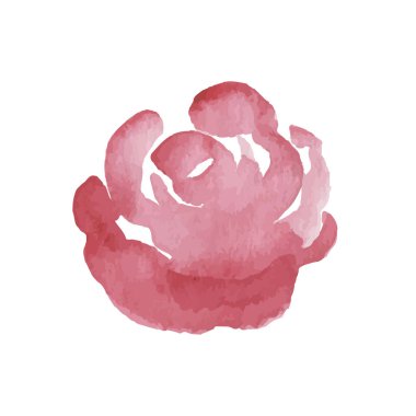 Beyaz arkaplanda izole edilmiş çiçek simgeleri. Logo işareti tasarımı. Modern fırça suluboya çizimi. Vektör illüstrasyonu