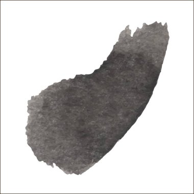 Beyaz arka planda siyah mürekkep lekesi izole edilmiş. Grunge dokusu.