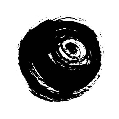 Beyaz arka planda siyah mürekkep lekesi izole edilmiş. Grunge dokusu.