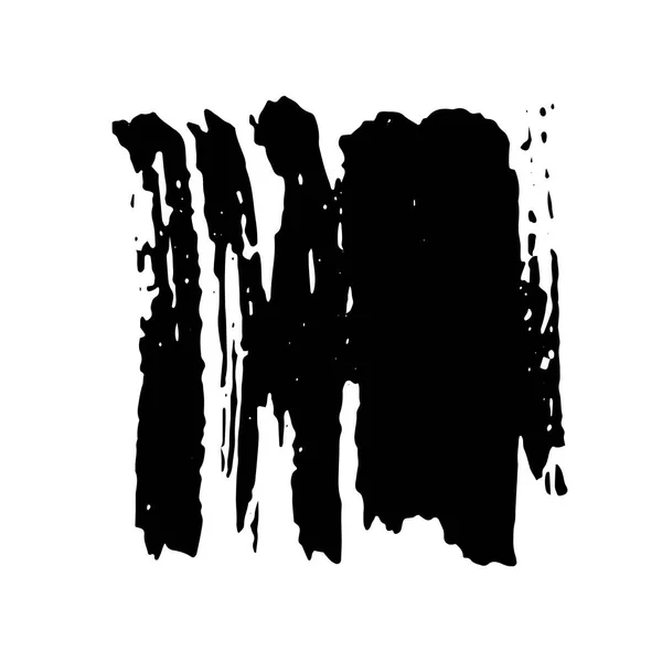 Tinta Negra Vectorial Aislada Sobre Fondo Blanco Textura Grunge — Vector de stock