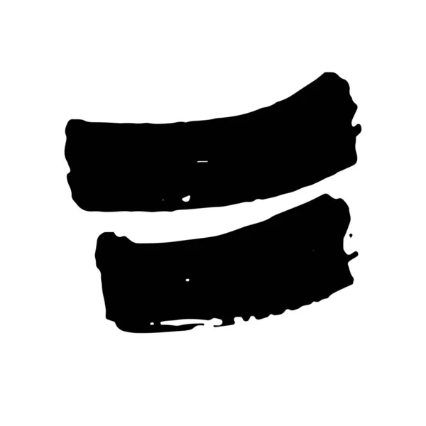 在白色背景上分离的向量黑色墨迹 Grunge纹理 — 图库矢量图片