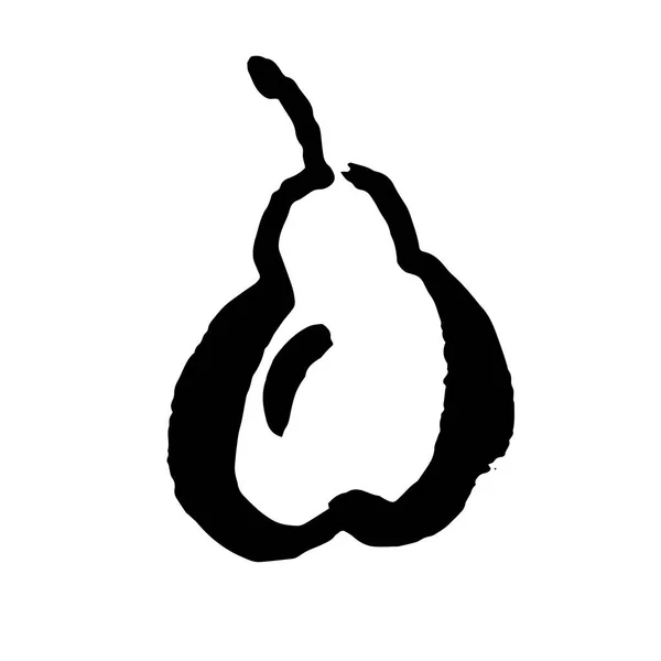 Pear Vector Sketch Icon Isolated Background Hand Drawn Pear Icon — Stock Vector