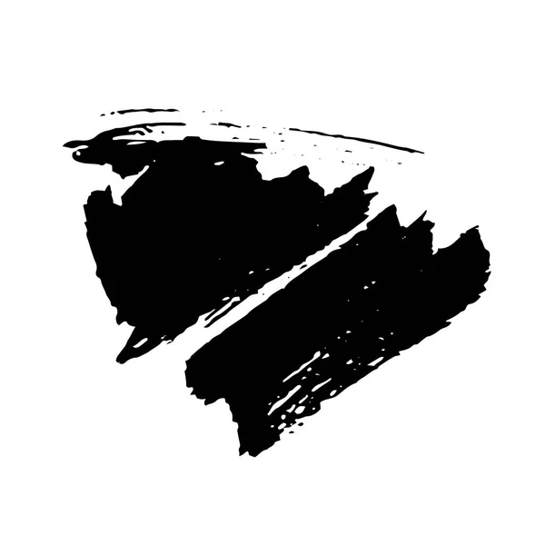 Vektorová Černá Inkoustová Skvrna Izolovaná Bílém Pozadí Grunge Textura — Stockový vektor