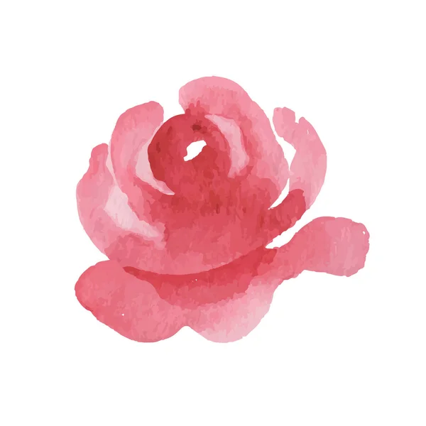 白い背景に孤立した花のアイコン ロゴマークデザイン 現代のブラシ水彩イラスト ベクターイラスト — ストックベクタ