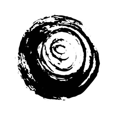 Beyaz arka planda siyah mürekkep lekesi izole edilmiş. Grunge dokusu.