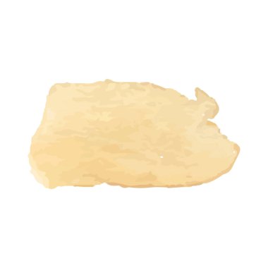 Beyaz arka planda soyut suluboya el boyası. Vektör