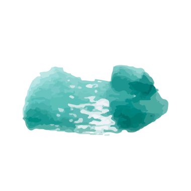 Beyaz arka planda soyut suluboya el boyası. Vektör