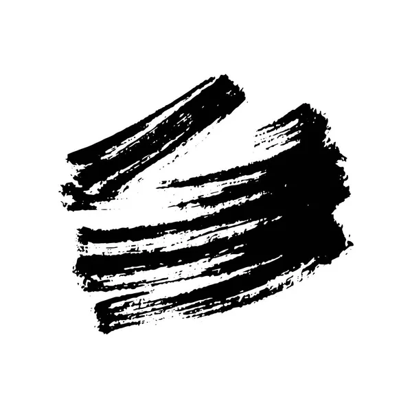 Tinta Negra Vectorial Aislada Sobre Fondo Blanco Textura Grunge — Vector de stock