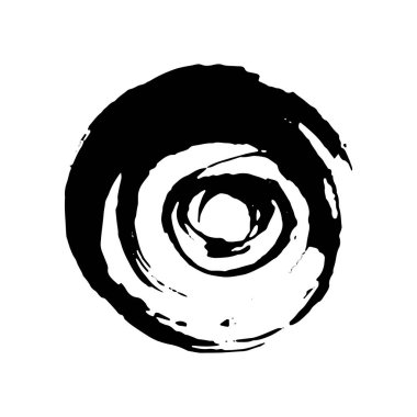 Beyaz arka planda siyah mürekkep lekesi izole edilmiş. Grunge dokusu.