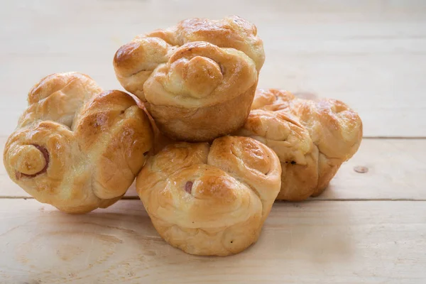 Fresh Homemade Bread Outdoors — Stock Photo, Image