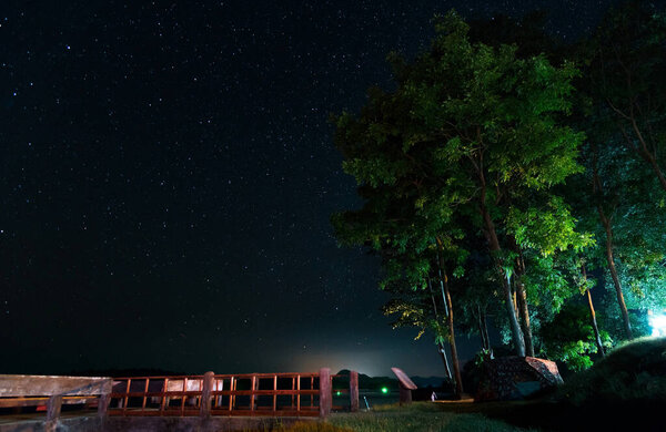 night camping under the stars Mountains