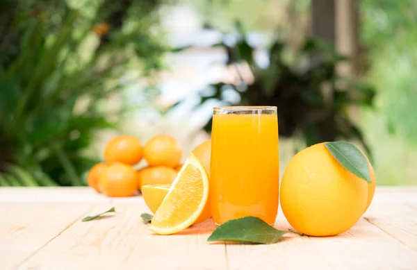 Orange Juice Orange Background — Stock Photo, Image