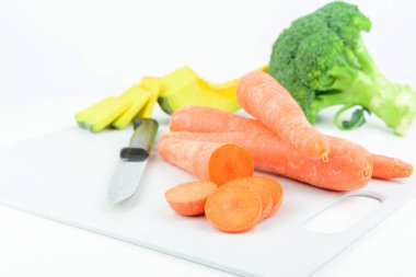 Carrots, pumpkin,Broccoli,the ingredients of baby food