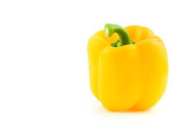 Sweet pepper, bell pepper yellow on white background