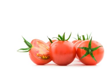 Close up fresh tomato isolated 
