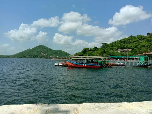 Best Boating Fatehsagar Lake Udaipur Rajasthan India Must Visit — 图库照片