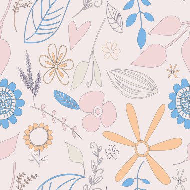floral shape  seamless pattern background 