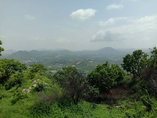 Aravali mountain and sky in UDAIPUR CITY RAJASTHAN IN INDIA must to visit 
