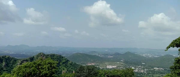 Peak View Aravali Hills Blue Sky Udaipur — Stock Photo, Image