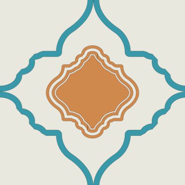 Basit geometrik Hint Babür deseni.