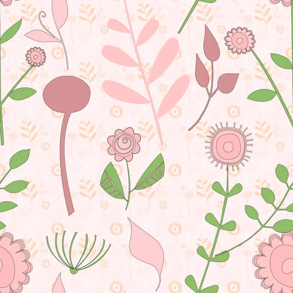 Floral Shape Seamless Pattern Pink — Stock Photo, Image