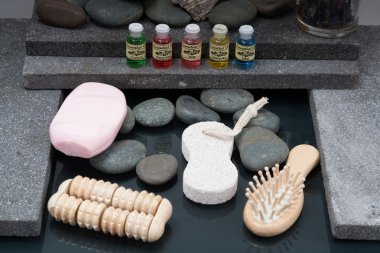Spa aksesuarları ve aromaterapi yağ