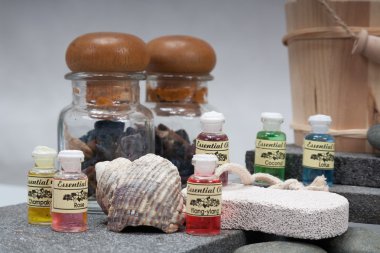 Spa aksesuarları ve aromaterapi yağ