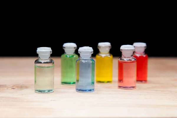 Aromatherapy colorful bottle oil — Stock Photo, Image