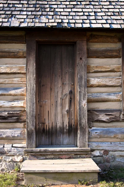 Log Cabin Door — Stock Photo, Image