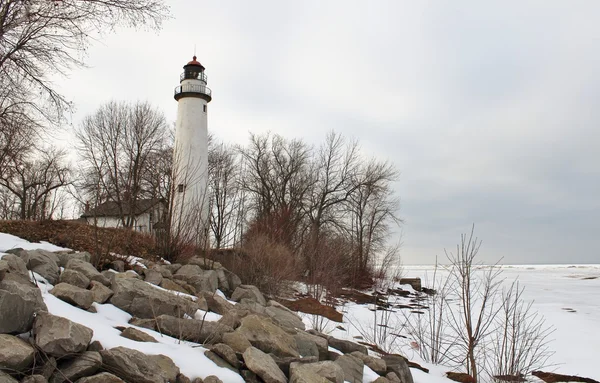 Faro d'inverno — Foto Stock