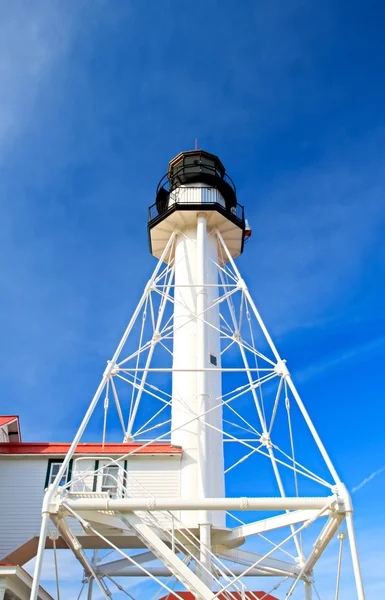 Witvis punt vuurtoren — Stockfoto