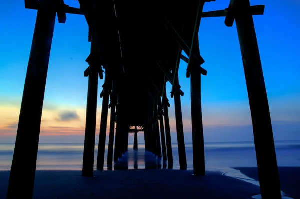 Západ slunce pier — Stock fotografie