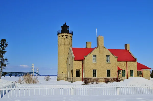 "Mackinaw" punkt latarnia morska — Zdjęcie stockowe