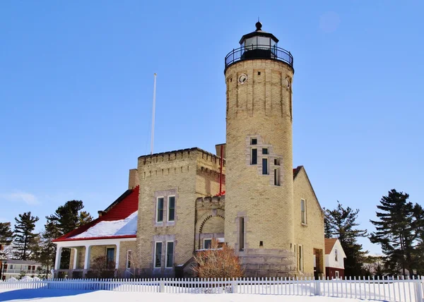 Mackinaw bod maják — Stock fotografie