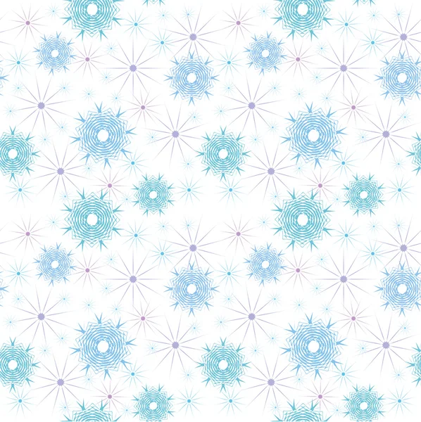 Vektor sömlös jul mönster från snöflingor — Stock vektor