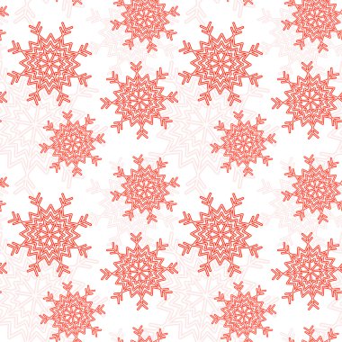 kırmızı kar taneleri Dikişsiz desen vektör