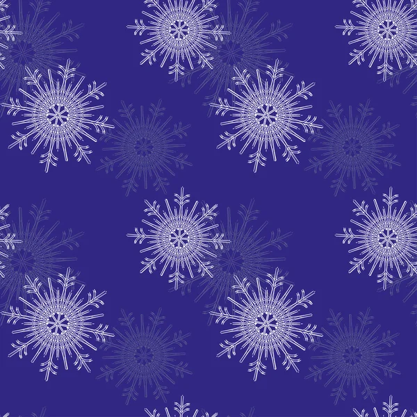 Vektorillustration weißer Schneeflocken — Stockvektor