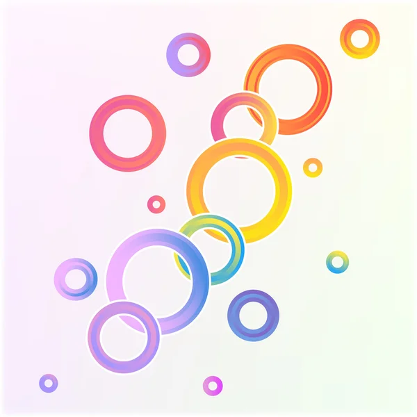 Vector abstracto de anillos de colores — Vector de stock